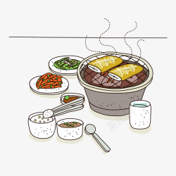日常餐点彩绘日常家常中国菜高清图片