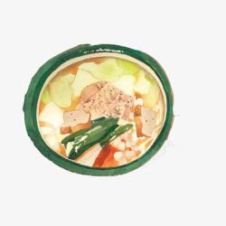 汤饭汤饭手绘画片高清图片