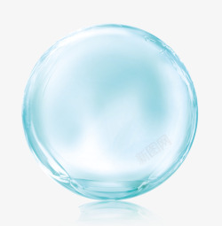 半透明蓝色泡泡水珠素材