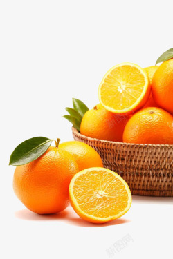 芦柑一筐橙高清图片