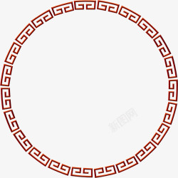 中国风圆圈环形边框素材