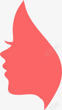 女性侧脸图标图标