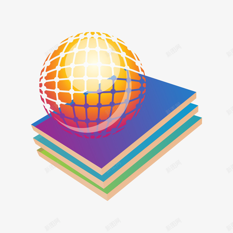 书本和地球图标png_新图网 https://ixintu.com LOGO LOGO书 logo书 书 书本 地球 教育 球体
