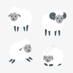 卡通小绵羊可爱的小羊高清图片