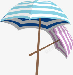 卡通手绘遮阳伞沙滩素材