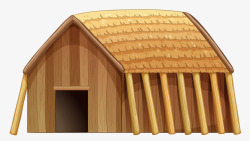 木质小房子卡通手绘房子高清图片