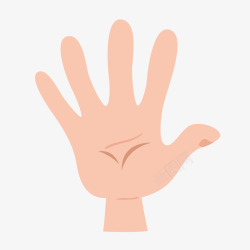 手势五指放大手绘张开五指矢量图高清图片