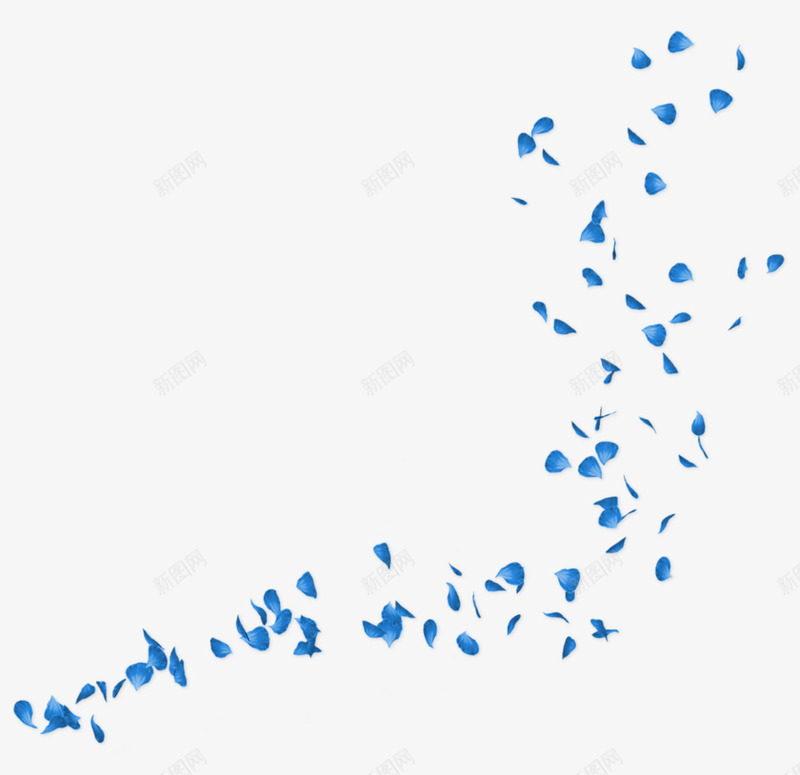 飘散的花瓣png免抠素材_新图网 https://ixintu.com 花瓣 蓝色 飘散 飘落
