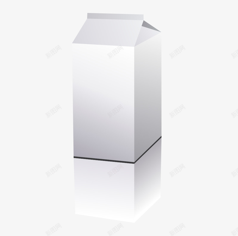 盒子立体拟真白色饮料盒png免抠素材_新图网 https://ixintu.com 拟真 盒子 立体