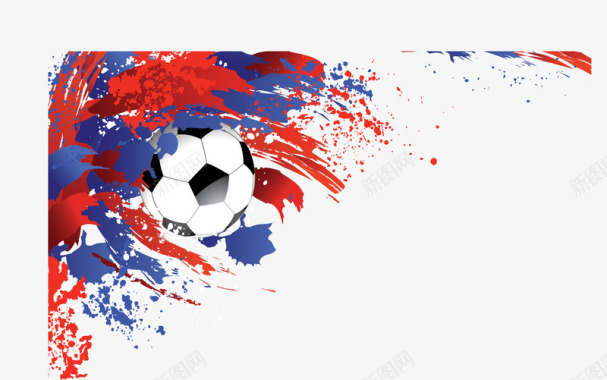 俄罗斯世界杯足球海报矢量图背景