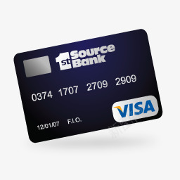 Visa信用卡图标图标