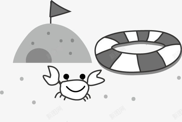 夏日卡通沙滩小螃蟹png免抠素材_新图网 https://ixintu.com 卡通 夏日 沙滩 螃蟹