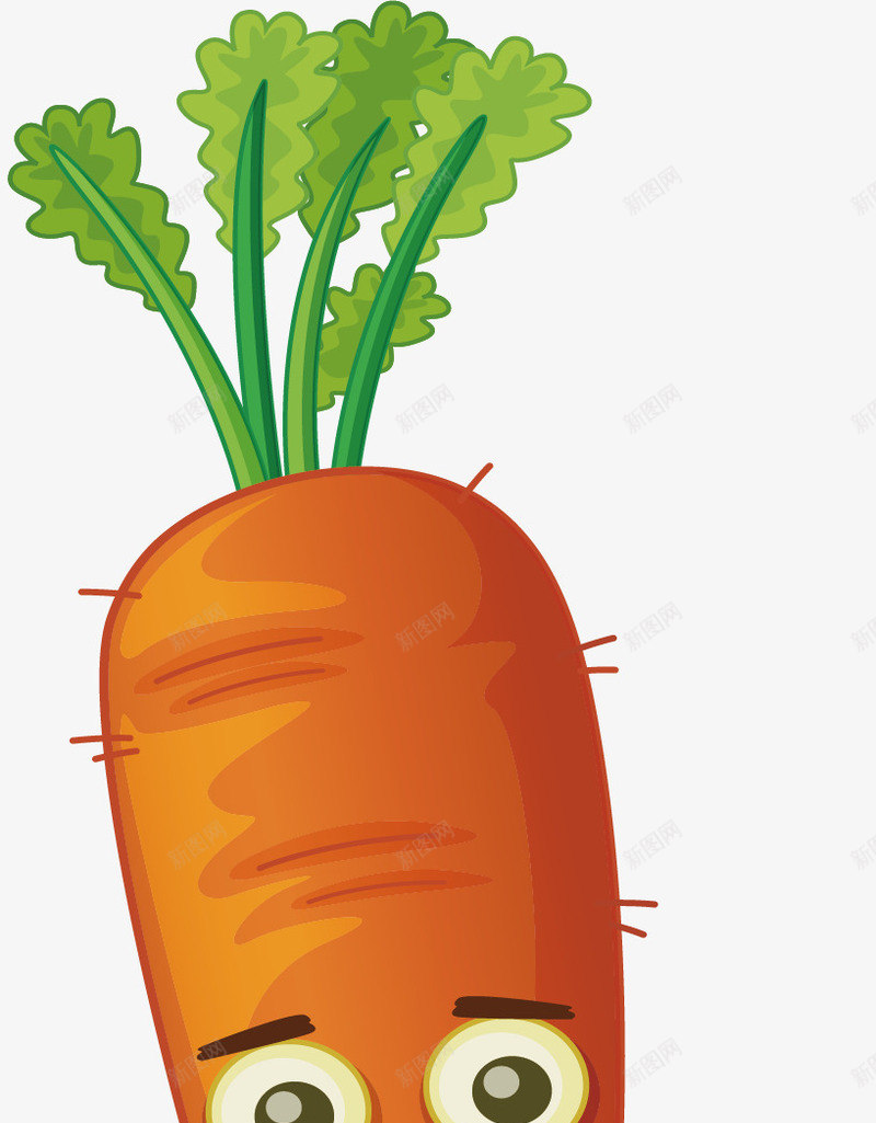 无奈的胡萝卜小人png免抠素材_新图网 https://ixintu.com 卡通蔬菜 可爱 无奈的胡萝卜 无奈表情包 矢量素材 胡萝卜