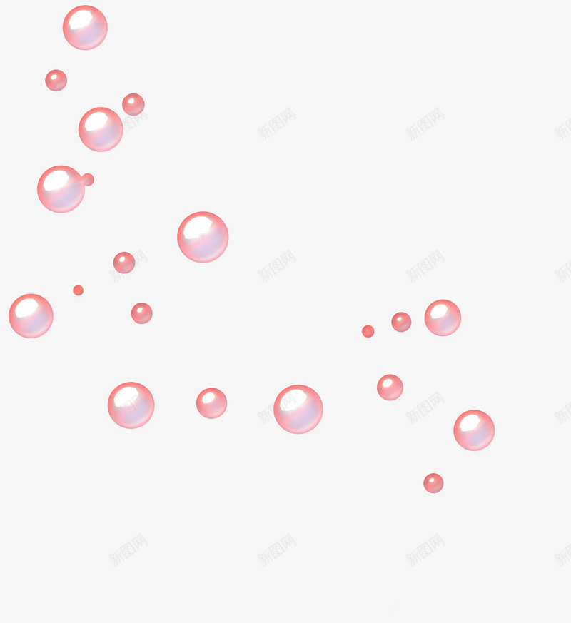 红色泡沫气泡png免抠素材_新图网 https://ixintu.com 气泡 泡沫 红色 背景 装饰