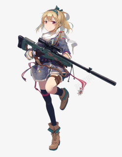 平面武器素材卡通少女高清图片