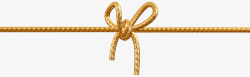 绳子背景装饰打蝴蝶结的金色绳子高清图片