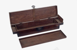 木雕黄花梨箱子夹层木质盒子高清图片