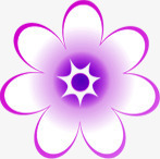 紫色绚丽花朵美景卡通素材