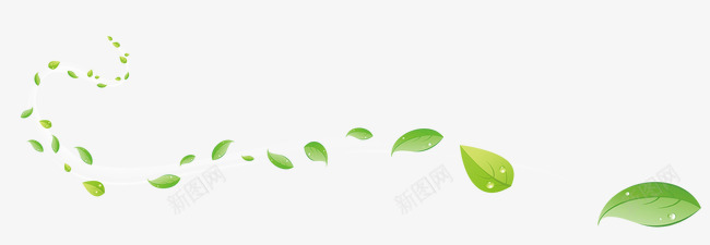 绿色漂浮的树叶png免抠素材_新图网 https://ixintu.com 树叶 漂浮 白色光 绿叶 绿色