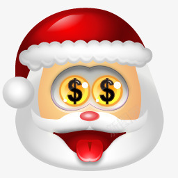圣诞老人爱钱表情图标png_新图网 https://ixintu.com 圣诞老人 爱钱 财迷