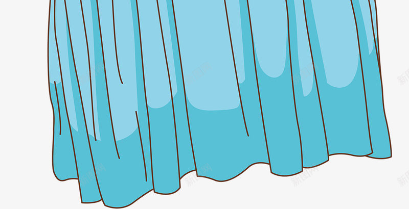蓝色吊带沙滩裙png免抠素材_新图网 https://ixintu.com 吊带裙 夏装 服装 服饰 沙滩裙 蓝色 衣物 裙子