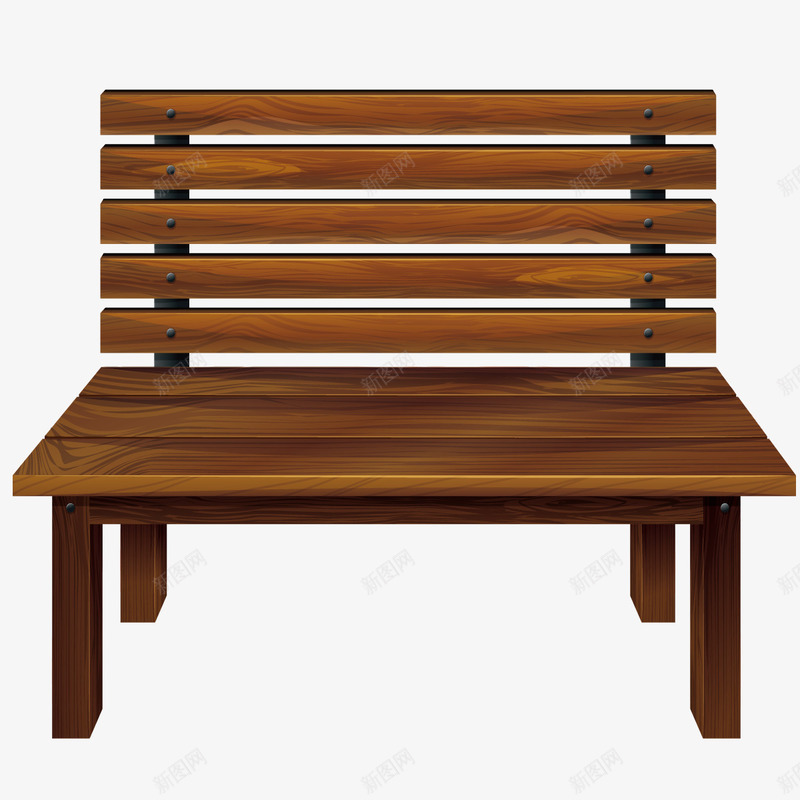 公园椅子png免抠素材_新图网 https://ixintu.com 木头 木椅 深色 长条椅子