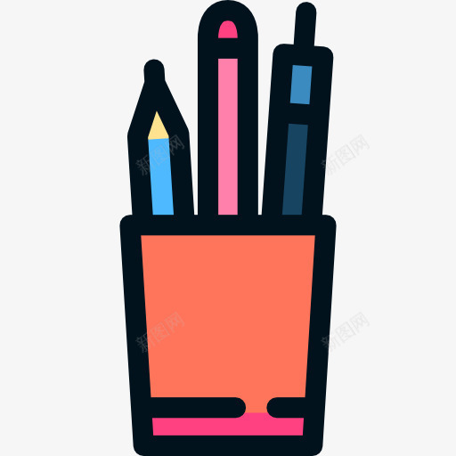 铅笔盒子png免抠素材_新图网 https://ixintu.com 彩色 画笔 笔 绘画 蜡笔