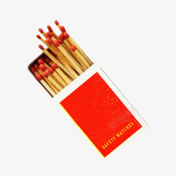 发火剂红色头取火工具红色盒子里的火柴高清图片