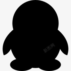 动物形状标签QQ企鹅形状图标高清图片