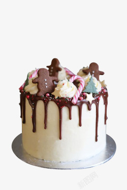 巧克力星星饼干圣诞蛋糕高清图片