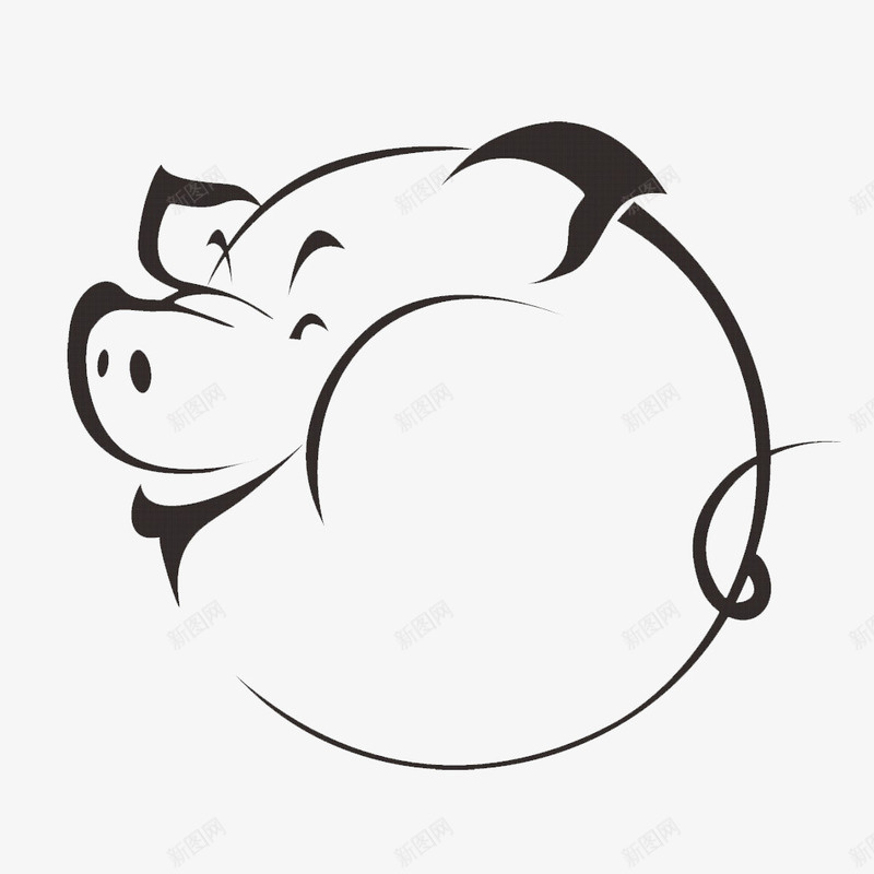 侧面猪头猪简笔画图标png_新图网 https://ixintu.com Q版猪 侧面猪头猪简笔画 动物剪影 动物简笔画 大肥猪 手绘动物 猪剪影 猪简笔画 简洁