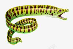 绿色的海蛇素材