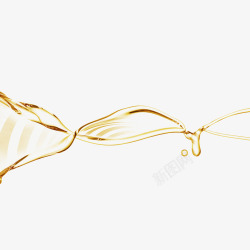金色创意液体装饰素材