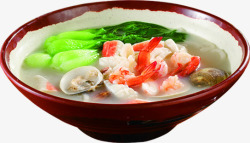 大虾青菜海鲜面条素材