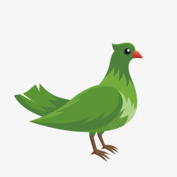 绿色创意鸟儿矢量图素材