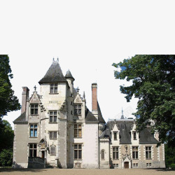 黑屋顶法国城堡高清图片