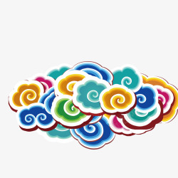 中国花式纹样形状祥云图案高清图片