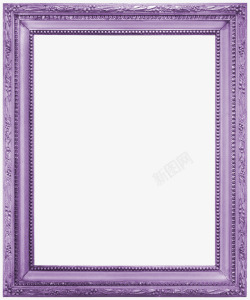 紫色花纹相框素材