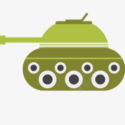 绿色的玩具坦克玩具卡通插画矢量图高清图片