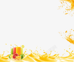 黄色果汁图片新鲜水果汁高清图片