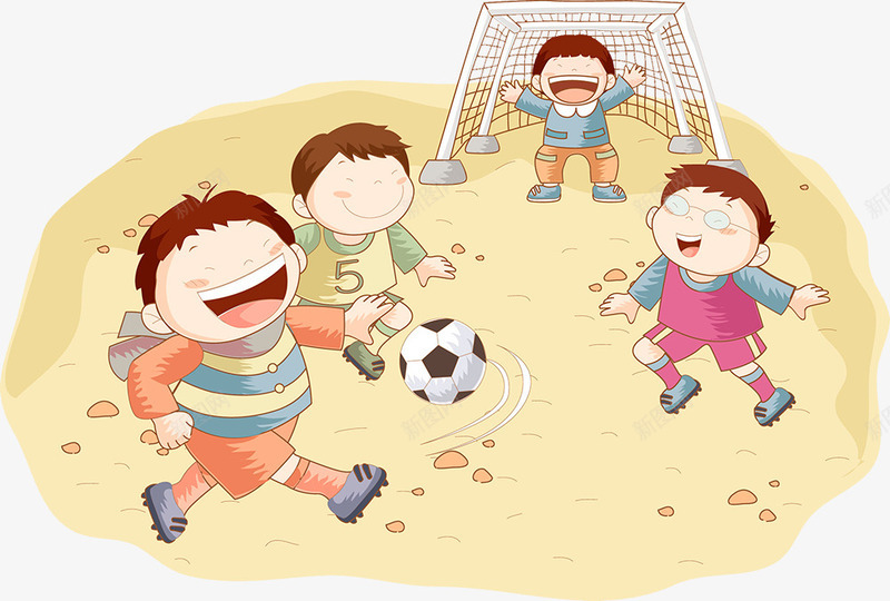 彩色创意沙滩足球元素png免抠素材_新图网 https://ixintu.com 体育 创意 卡通 可爱 彩色 插画 沙滩 足球 运动