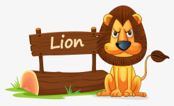 4条腿坐着皱眉的狮子高清图片