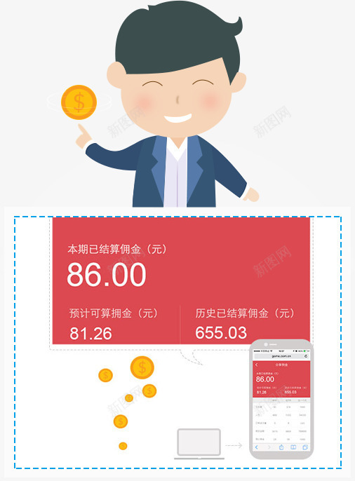 h5理财产品png免抠素材_新图网 https://ixintu.com h5素材理财产品 h5素材赚取佣金