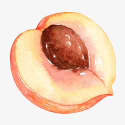 桃子切开熟透桃子切开一半高清图片