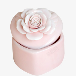 粉色心形玫瑰花小盒子素材