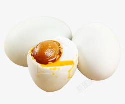 熟蛋剥皮美味沙咸蛋微距特写高清图片