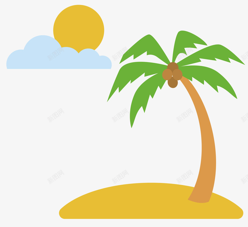 椰子树卡通风格png免抠素材_新图网 https://ixintu.com 卡通风格 柬埔寨 柬埔寨符号 柬埔寨风景 椰子树 特色