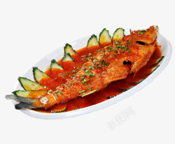 红烧海鲈鱼素材