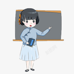 女老师上课教师节卡通高清图片