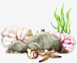 海底珊瑚礁素材